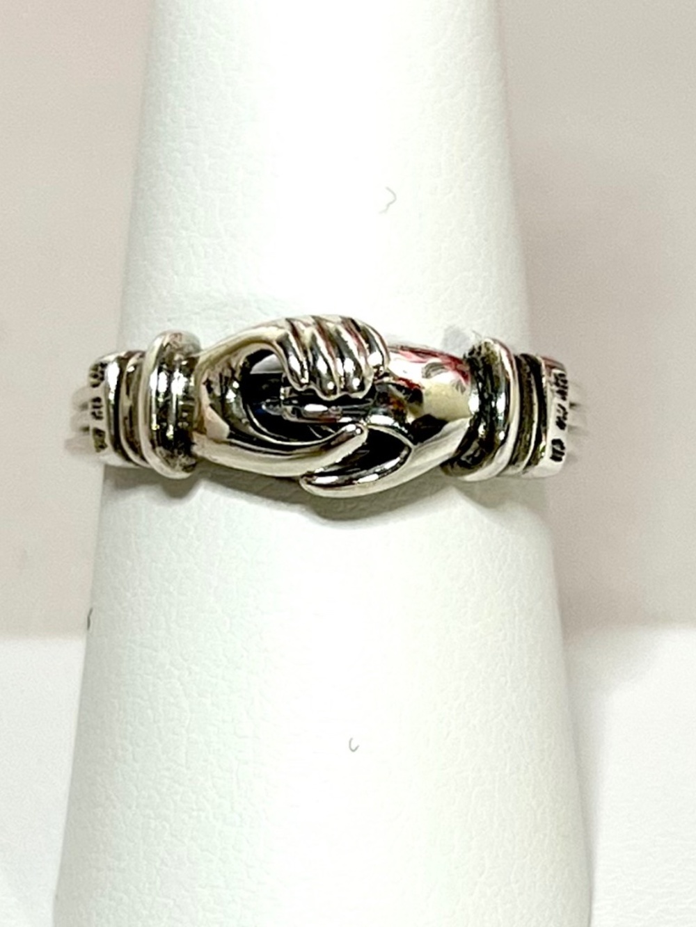 Vintage 925 Sterling Silver Fede Gimmel Puzzle Ring, Size 8.5